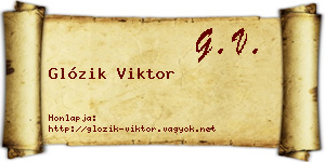 Glózik Viktor névjegykártya